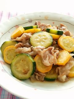 夏バテ解消!ズッキーニと豚の甘酢炒め-レシピのメイン写真
