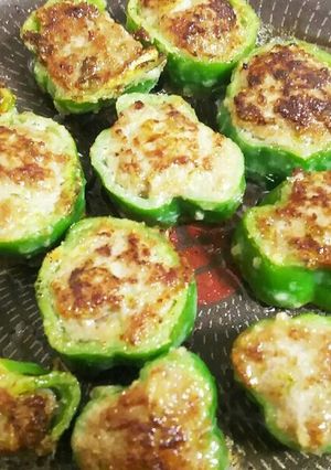 一口サイズ♪剥がれない！ピーマンの肉詰め-レシピのメイン写真
