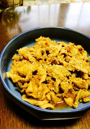 大根おろしに漬け込んだ豚肉で〜炒め煮♪　-レシピのメイン写真