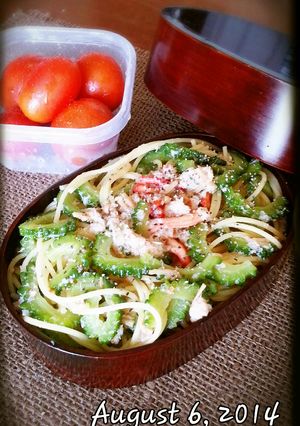 ★簡単★カニ缶&ゴーヤの夏色パスタ♪♪-レシピのメイン写真