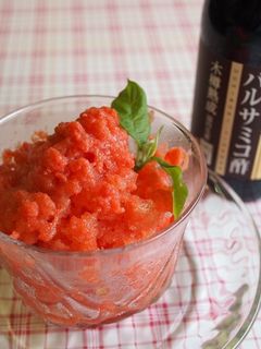 トマトのシャーベット~バルサミコ酢がけ~-レシピのメイン写真