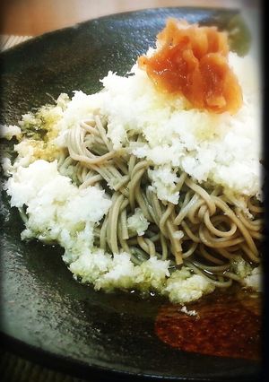 ★流水麺で★ぶっかけ梅おろし蕎麦-レシピのメイン写真