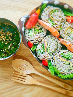 ☆巻き巻き海苔巻きお蕎麦弁当★-レシピのメイン写真