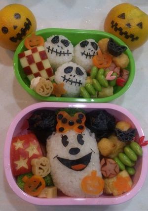 ハロウィン ミッキー かぼちゃ キャラ弁-レシピのメイン写真