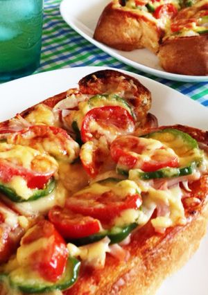 夏休み♪ランチに簡単野菜ピザトースト-レシピのメイン写真