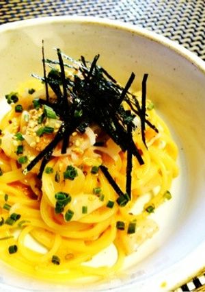 【10分】ボールで簡単♪たらこ沢庵パスタ-レシピのメイン写真