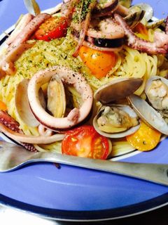 スルメイカとアサリのスパゲッティ-レシピのメイン写真