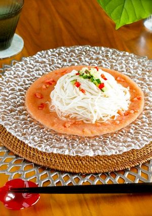塩レモン活用＊ガスパチョ風そうめん-レシピのメイン写真