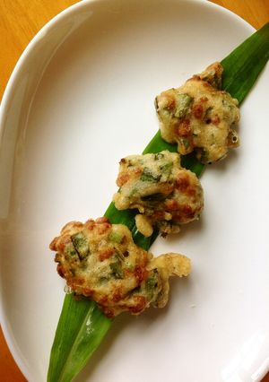 夏はコレだね!ニラと納豆de天ぷら-レシピのメイン写真