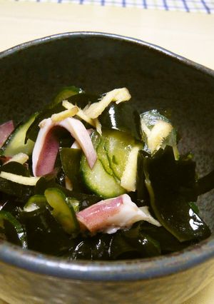 いかげそで胡瓜とワカメの酢の物-レシピのメイン写真