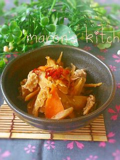 お鍋一つ簡単♡豚肉とゴマのきんぴらごぼう-レシピのメイン写真