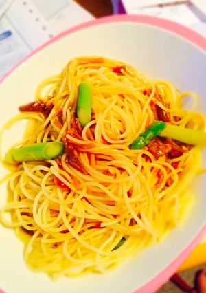 なめたけのアスパすた-レシピのメイン写真