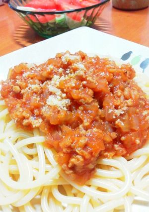 ケチャップで作る玉葱たっぷりミートソース-レシピのメイン写真