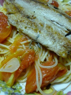 イワシとトマトのパスタ-レシピのメイン写真
