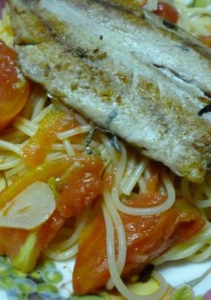 イワシとトマトのパスタ-レシピのメイン写真