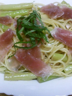 生ハムとアスパラのパスタ-レシピのメイン写真