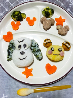1歳お誕生日プレート♪ワンワンとうーたん-レシピのメイン写真