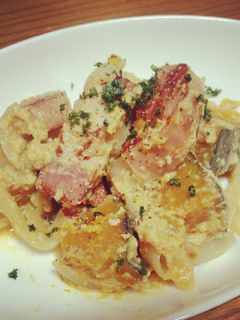 かぼちゃとベーコンの豆乳煮-レシピのメイン写真