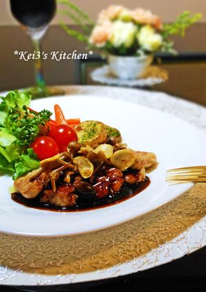 豚ヒレのバルサミコきのこソース✿-レシピのメイン写真