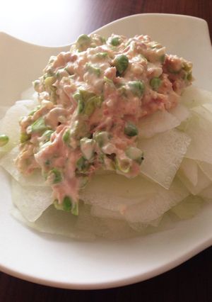 冬瓜のサラダ〜枝豆ツナソース-レシピのメイン写真