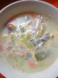 簡単油なし 野菜だけの豆乳スープ-レシピのメイン写真
