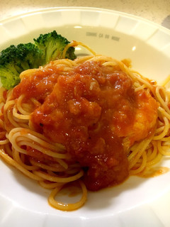 動画#11海老とトマトの生クリームパスタ-レシピのメイン写真