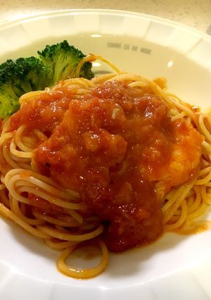 動画#11海老とトマトの生クリームパスタ-レシピのメイン写真