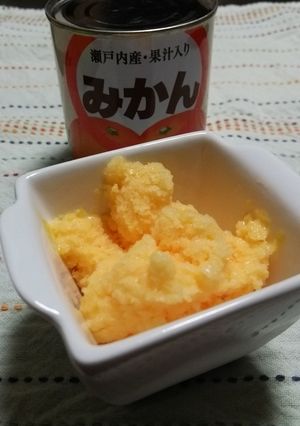 みかん缶詰とヨーグルトのシャーベット-レシピのメイン写真