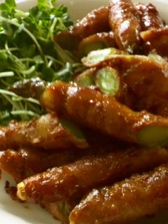 豚バラアスパラ巻き照焼き-レシピのメイン写真