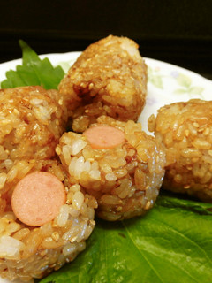 ウイニー入り焼きおにぎり♪-レシピのメイン写真