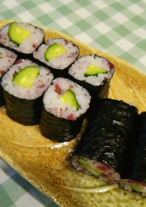 暑い日夏バテ!きゅうり×梅かっぱ細巻き♪-レシピのメイン写真