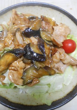 豚小間切肉と茄子の豚茄子丼-レシピのメイン写真