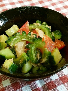 簡単♪ゴーヤ入り夏野菜サラダ-レシピのメイン写真
