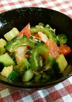 簡単♪ゴーヤ入り夏野菜サラダ-レシピのメイン写真