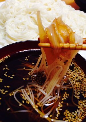 超簡単☆あったかタマネギそうめん！-レシピのメイン写真