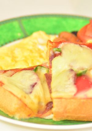 ランチプレートに☆簡単ピザトースト-レシピのメイン写真