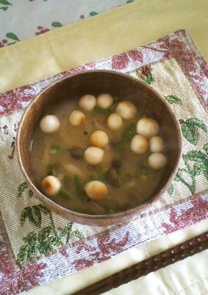 いつかあなたと　炒めしめじと麩の味噌汁-レシピのメイン写真