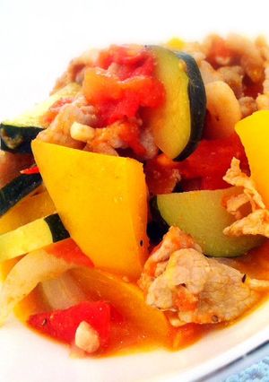 夏野菜と豚肉の白ワイン煮-レシピのメイン写真