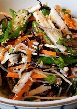 ひじきと雑魚と彩り野菜の柚子胡椒サラダ-レシピのメイン写真