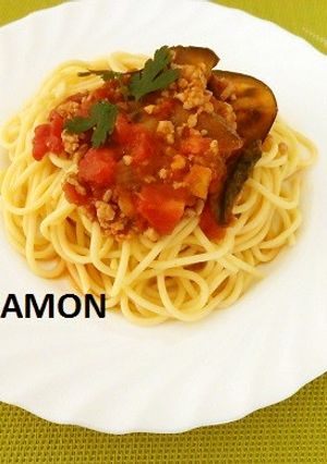 ✿とまモンの豚肉とナスのトマトパスタ✿-レシピのメイン写真