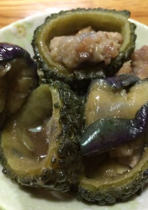 ゴーヤとナスと豚肉の揚げ煮-レシピのメイン写真