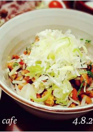 異なる食感☆ねばっ！シャキッ！納豆-レシピのメイン写真
