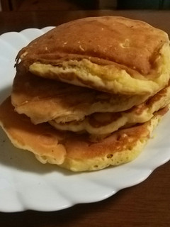 かぼちゃのもちもちホットケーキ-レシピのメイン写真