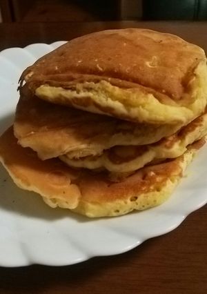かぼちゃのもちもちホットケーキ-レシピのメイン写真