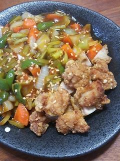 残った唐揚げとビネガーで酢鶏-レシピのメイン写真