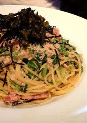 バター醤油味の明太＆高菜パスタ-レシピのメイン写真
