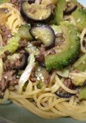☆ゴーヤーとナスのペペロンチーノ☆-レシピのメイン写真