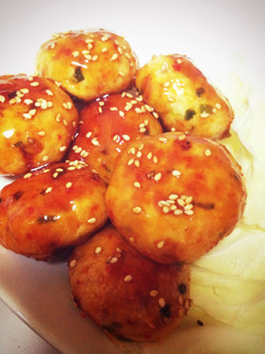 鶏挽肉のピリ辛つくね♩-レシピのメイン写真