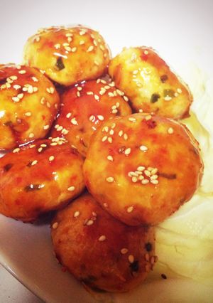 鶏挽肉のピリ辛つくね♩-レシピのメイン写真