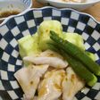 鶏ささみと蒸し茄子の柚子胡椒だれ